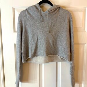 Pacsun LA Hearts Light Gray Cropped Hoodie